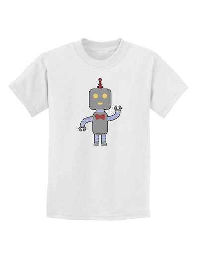 Cute Robot Male Childrens T-Shirt-Childrens T-Shirt-TooLoud-White-X-Small-Davson Sales