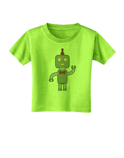 Cute Robot Male Toddler T-Shirt-Toddler T-Shirt-TooLoud-Lime-Green-2T-Davson Sales