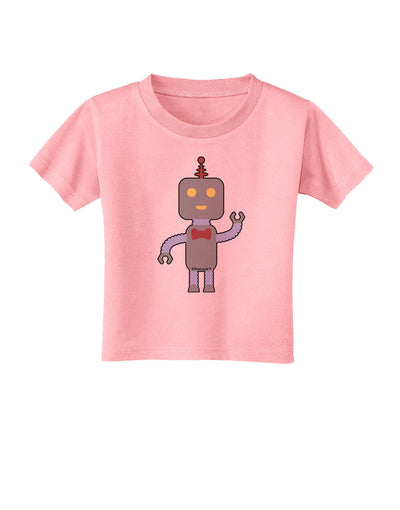 Cute Robot Male Toddler T-Shirt-Toddler T-Shirt-TooLoud-Candy-Pink-2T-Davson Sales