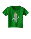 Cute Robot Male Toddler T-Shirt Dark-Toddler T-Shirt-TooLoud-Clover-Green-2T-Davson Sales