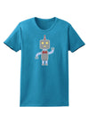 Cute Robot Male Womens Dark T-Shirt-TooLoud-Turquoise-X-Small-Davson Sales