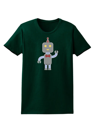 Cute Robot Male Womens Dark T-Shirt-TooLoud-Forest-Green-Small-Davson Sales