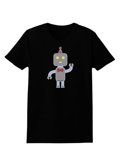 Cute Robot Male Womens Dark T-Shirt-TooLoud-Black-X-Small-Davson Sales