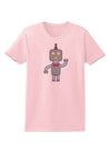 Cute Robot Male Womens T-Shirt-Womens T-Shirt-TooLoud-PalePink-X-Small-Davson Sales