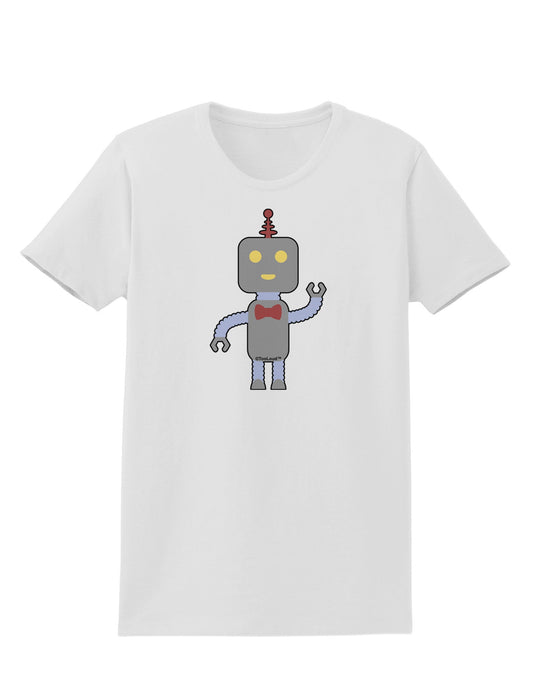 Cute Robot Male Womens T-Shirt-Womens T-Shirt-TooLoud-White-X-Small-Davson Sales