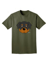 Cute Rottweiler Dog Adult Dark T-Shirt by TooLoud-Mens T-Shirt-TooLoud-Military-Green-Small-Davson Sales