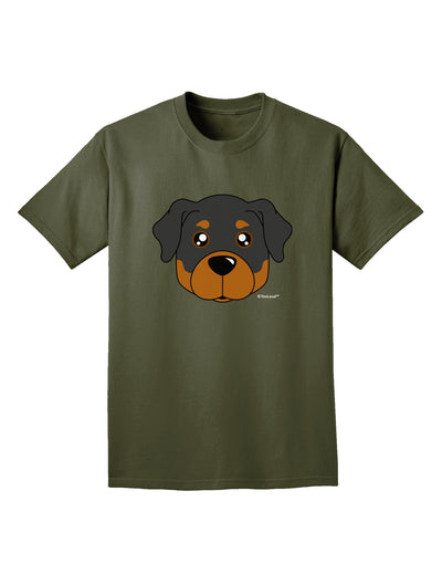 Cute Rottweiler Dog Adult Dark T-Shirt by TooLoud-Mens T-Shirt-TooLoud-Military-Green-Small-Davson Sales