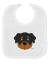 Cute Rottweiler Dog Baby Bib by TooLoud