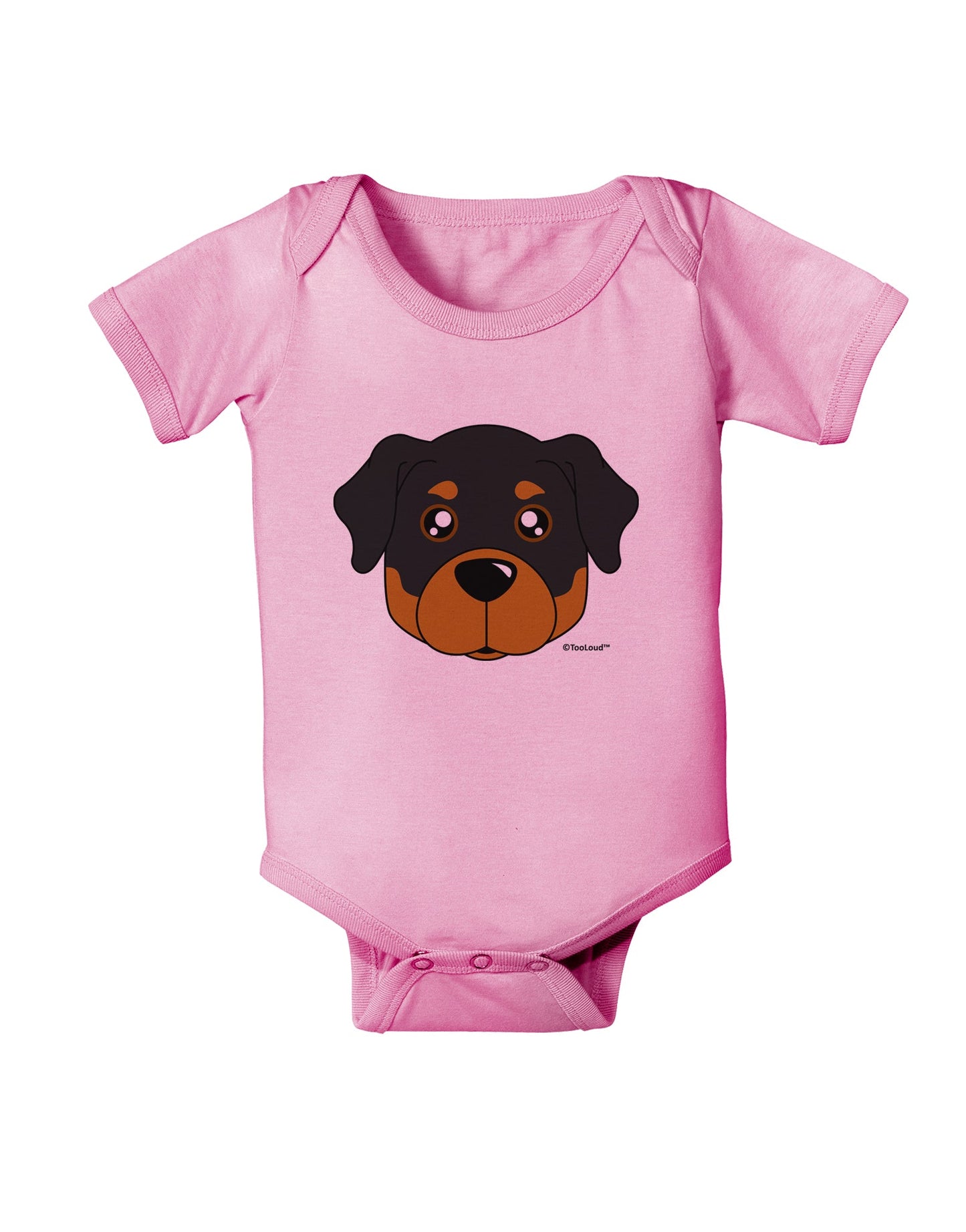 Cute Rottweiler Dog Baby Romper Bodysuit by TooLoud-Baby Romper-TooLoud-Light-Pink-06-Months-Davson Sales