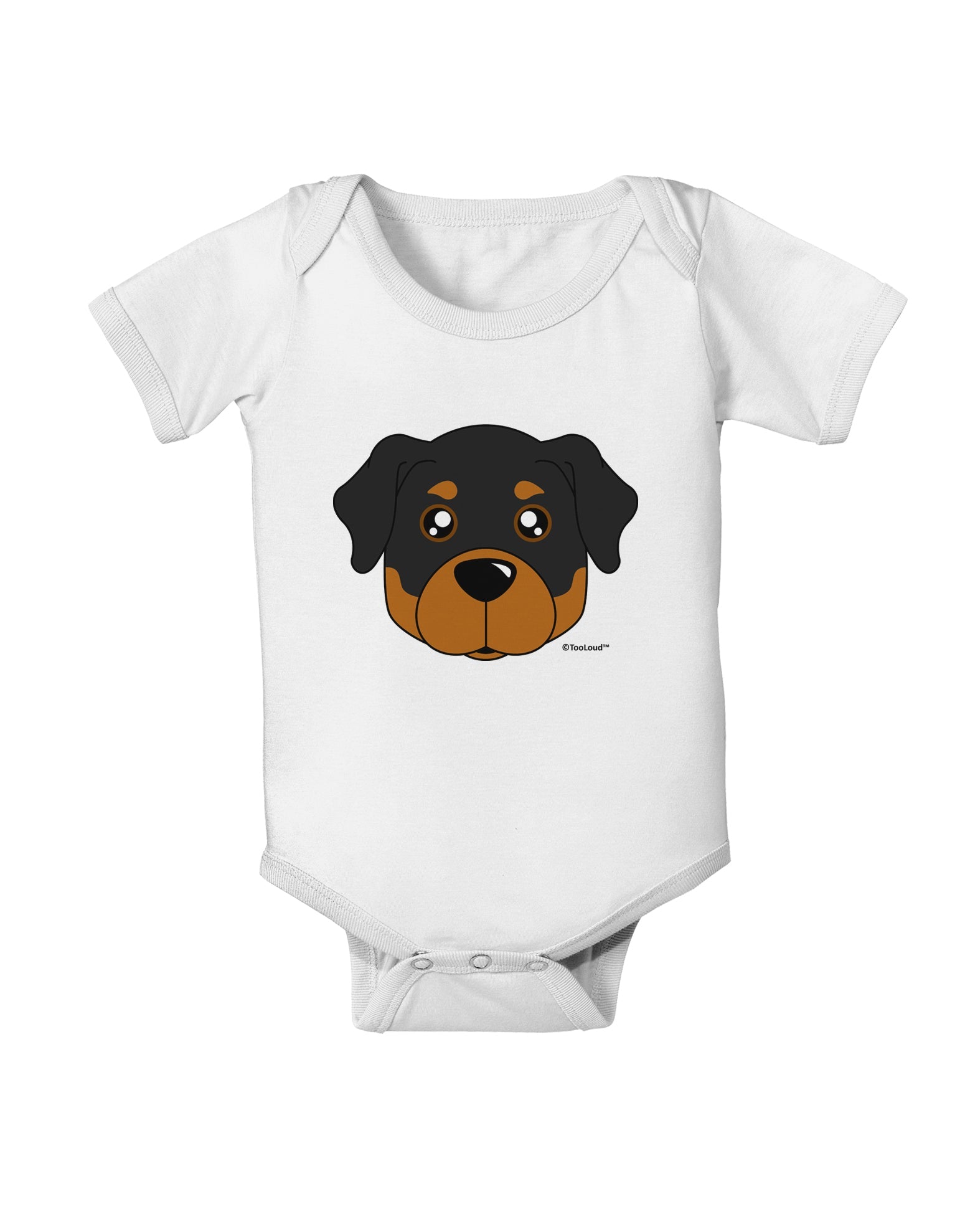 Cute Rottweiler Dog Baby Romper Bodysuit by TooLoud-Baby Romper-TooLoud-White-06-Months-Davson Sales