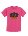 Cute Rottweiler Dog Childrens Dark T-Shirt by TooLoud-Childrens T-Shirt-TooLoud-Sangria-X-Small-Davson Sales