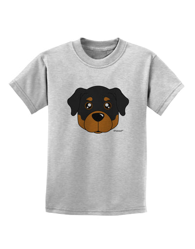 Cute Rottweiler Dog Childrens T-Shirt by TooLoud-Childrens T-Shirt-TooLoud-AshGray-X-Small-Davson Sales