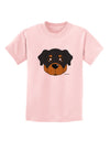 Cute Rottweiler Dog Childrens T-Shirt by TooLoud-Childrens T-Shirt-TooLoud-PalePink-X-Small-Davson Sales