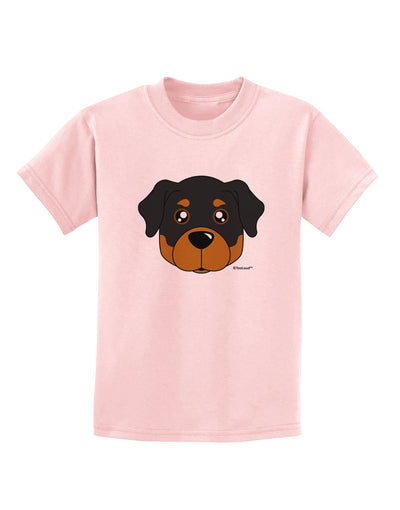 Cute Rottweiler Dog Childrens T-Shirt by TooLoud-Childrens T-Shirt-TooLoud-PalePink-X-Small-Davson Sales