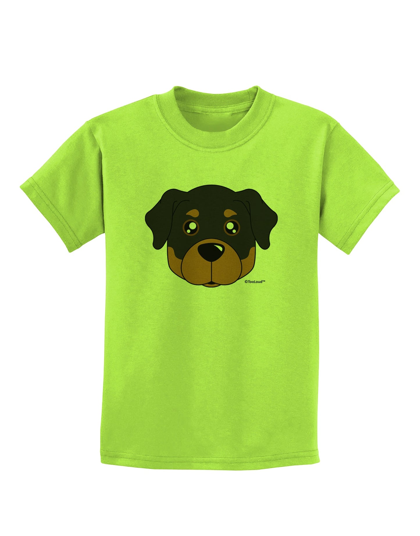 Cute Rottweiler Dog Childrens T-Shirt by TooLoud-Childrens T-Shirt-TooLoud-Lime-Green-X-Small-Davson Sales