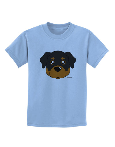 Cute Rottweiler Dog Childrens T-Shirt by TooLoud-Childrens T-Shirt-TooLoud-Light-Blue-X-Small-Davson Sales