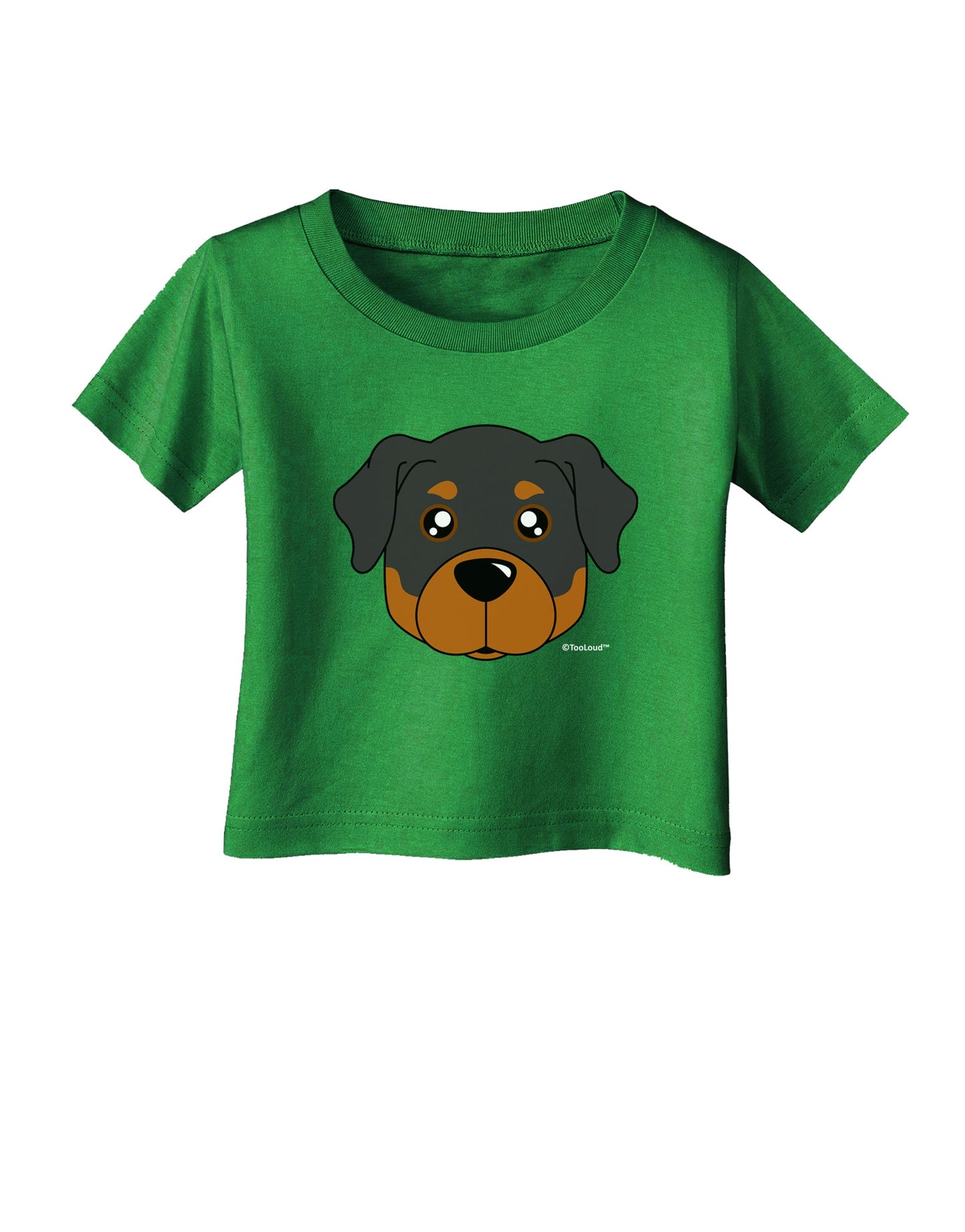 Cute Rottweiler Dog Infant T-Shirt Dark by TooLoud-Infant T-Shirt-TooLoud-Clover-Green-06-Months-Davson Sales