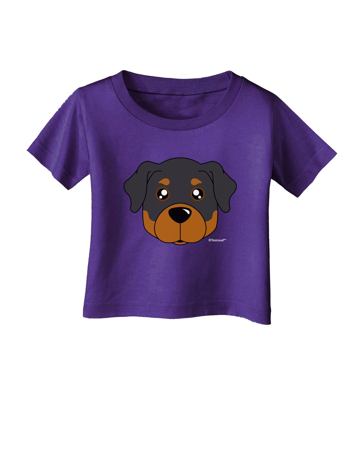 Cute Rottweiler Dog Infant T-Shirt Dark by TooLoud-Infant T-Shirt-TooLoud-Purple-06-Months-Davson Sales