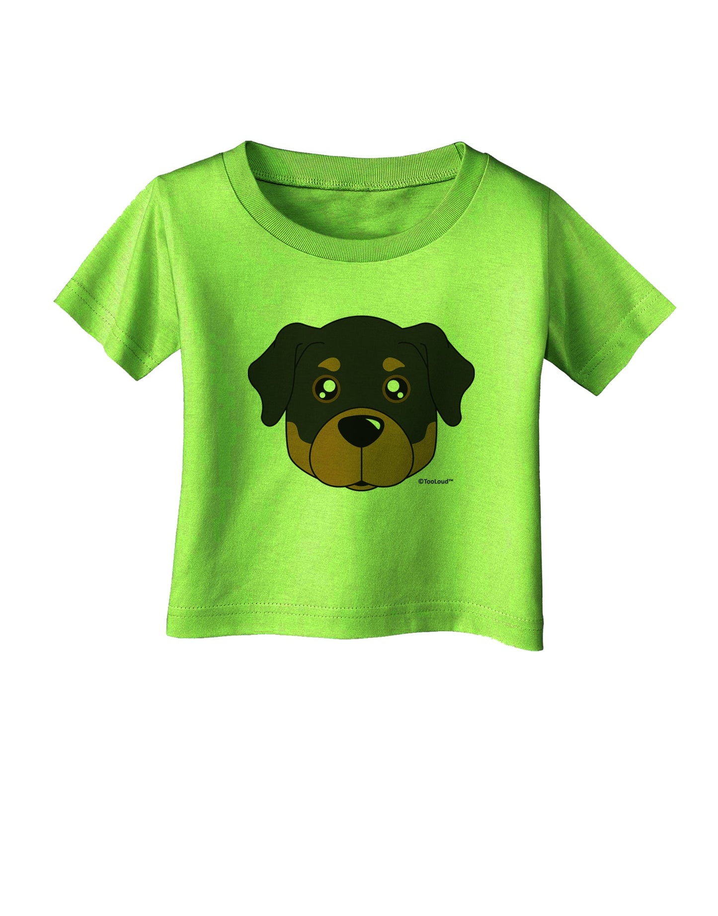 Cute Rottweiler Dog Infant T-Shirt by TooLoud-Infant T-Shirt-TooLoud-Lime-Green-06-Months-Davson Sales