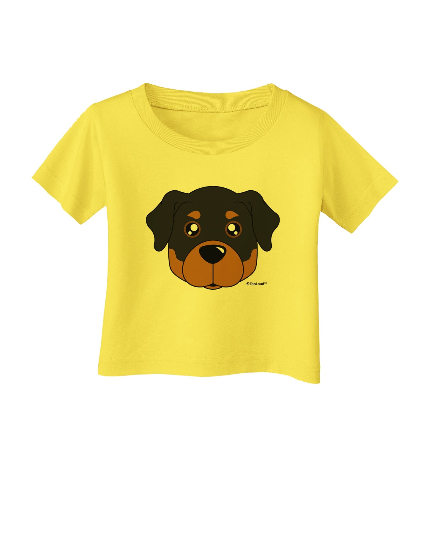 Cute Rottweiler Dog Infant T-Shirt by TooLoud-Infant T-Shirt-TooLoud-Yellow-06-Months-Davson Sales