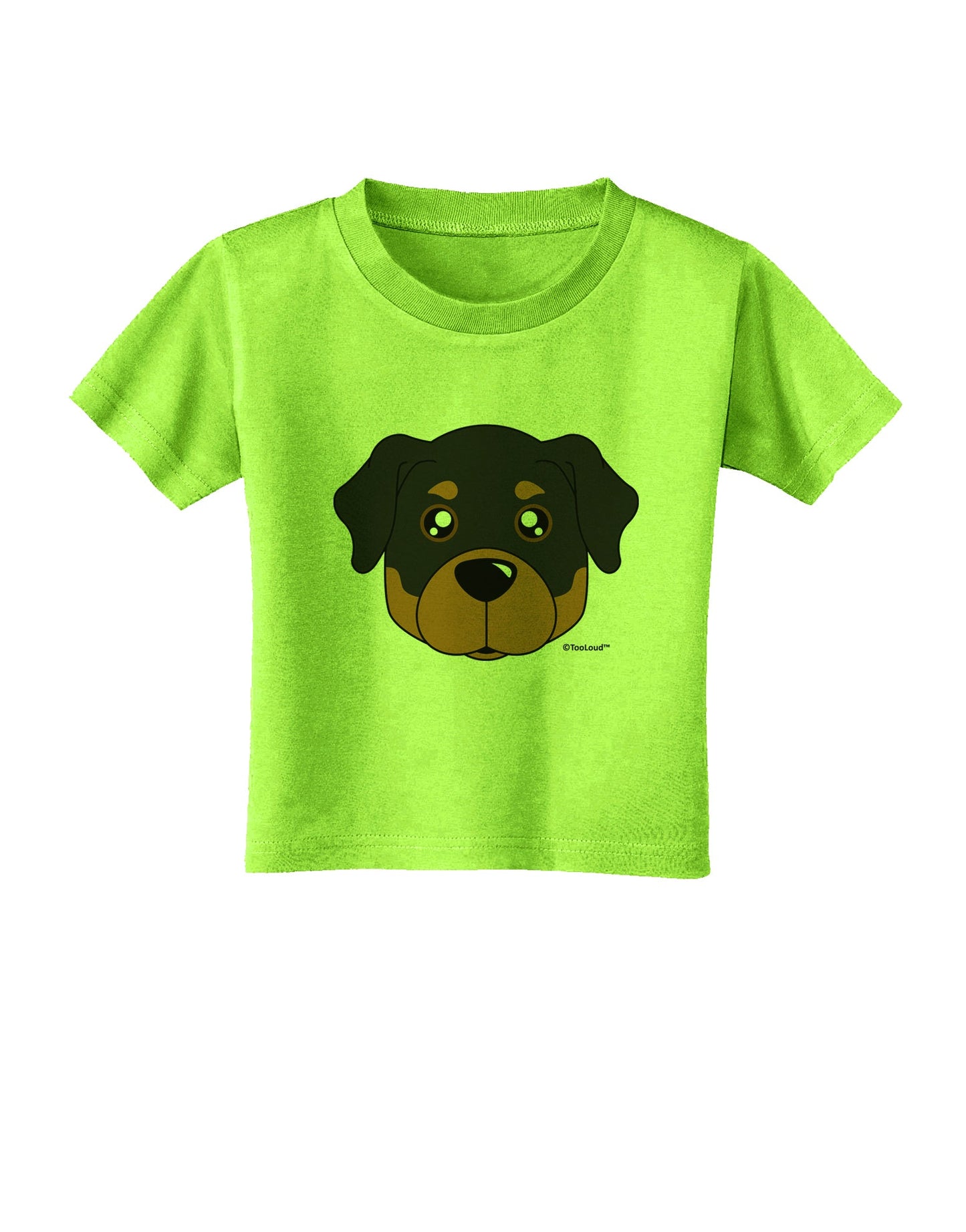 Cute Rottweiler Dog Toddler T-Shirt by TooLoud-Toddler T-Shirt-TooLoud-Lime-Green-2T-Davson Sales