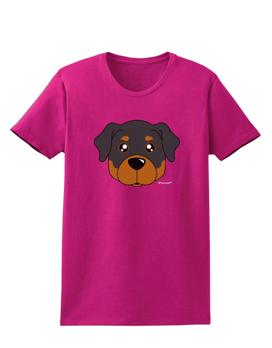 Cute Rottweiler Dog Womens Dark T-Shirt by TooLoud-Womens T-Shirt-TooLoud-Black-X-Small-Davson Sales