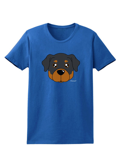 Cute Rottweiler Dog Womens Dark T-Shirt by TooLoud-Womens T-Shirt-TooLoud-Royal-Blue-X-Small-Davson Sales