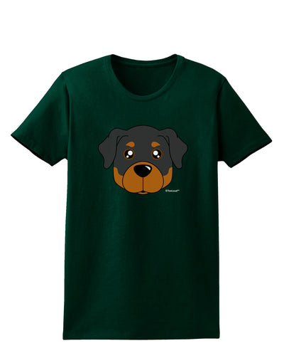 Cute Rottweiler Dog Womens Dark T-Shirt by TooLoud-Womens T-Shirt-TooLoud-Forest-Green-Small-Davson Sales