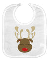 Cute Rudolph Reindeer Face Christmas Baby Bib