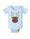 Cute Rudolph Reindeer Face Christmas Baby Romper Bodysuit-Baby Romper-TooLoud-Light-Blue-06-Months-Davson Sales