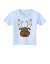 Cute Rudolph Reindeer Face Christmas Toddler T-Shirt-Toddler T-Shirt-TooLoud-Light-Blue-2T-Davson Sales