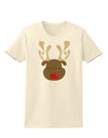 Cute Rudolph Reindeer Face Christmas Womens T-Shirt-Womens T-Shirt-TooLoud-Natural-X-Small-Davson Sales