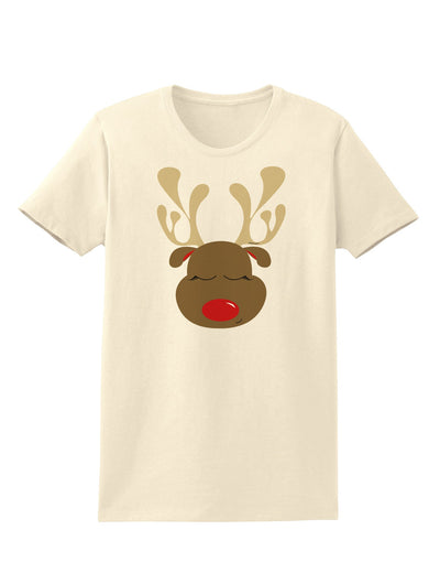 Cute Rudolph Reindeer Face Christmas Womens T-Shirt-Womens T-Shirt-TooLoud-Natural-X-Small-Davson Sales