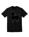 Cute Rudolph Silhouette - Christmas Adult Dark T-Shirt by TooLoud-Mens T-Shirt-TooLoud-Black-Small-Davson Sales