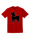 Cute Rudolph Silhouette - Christmas Adult Dark T-Shirt by TooLoud-Mens T-Shirt-TooLoud-Red-Small-Davson Sales