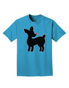 Cute Rudolph Silhouette - Christmas Adult Dark T-Shirt by TooLoud-Mens T-Shirt-TooLoud-Turquoise-Small-Davson Sales