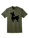 Cute Rudolph Silhouette - Christmas Adult Dark T-Shirt by TooLoud-Mens T-Shirt-TooLoud-Military-Green-Small-Davson Sales