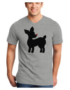 Cute Rudolph Silhouette - Christmas Adult V-Neck T-shirt by TooLoud-Mens V-Neck T-Shirt-TooLoud-HeatherGray-Small-Davson Sales