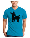 Cute Rudolph Silhouette - Christmas Adult V-Neck T-shirt by TooLoud-Mens V-Neck T-Shirt-TooLoud-Turquoise-Small-Davson Sales