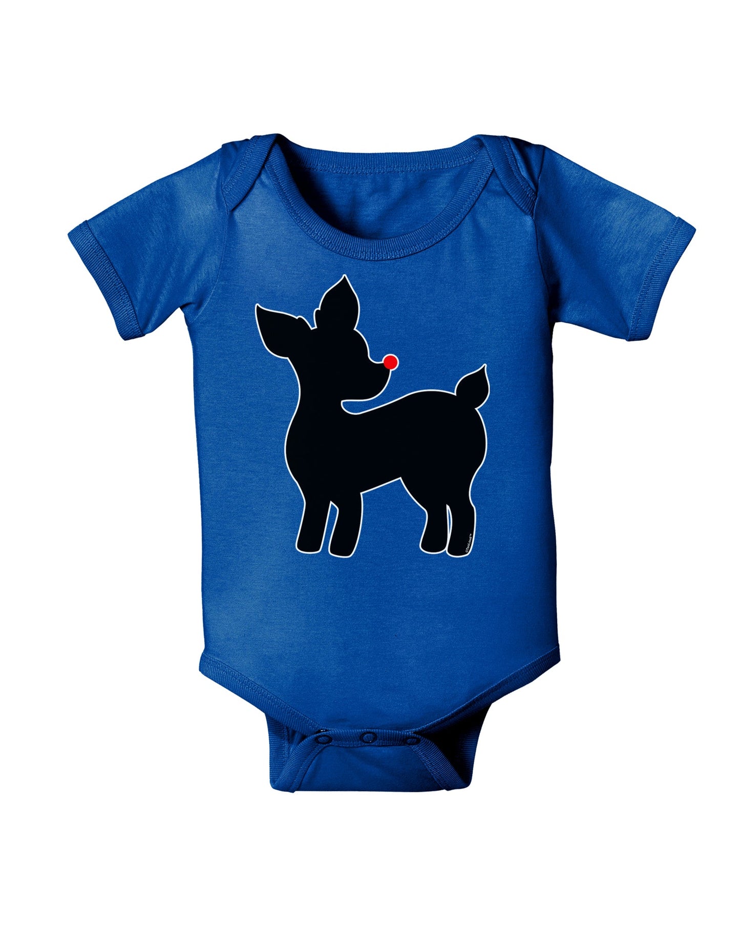 Cute Rudolph Silhouette - Christmas Baby Romper Bodysuit Dark by TooLoud-Baby Romper-TooLoud-Royal-Blue-06-Months-Davson Sales