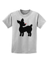 Cute Rudolph Silhouette - Christmas Childrens T-Shirt by TooLoud-Childrens T-Shirt-TooLoud-AshGray-X-Small-Davson Sales