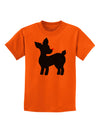 Cute Rudolph Silhouette - Christmas Childrens T-Shirt by TooLoud-Childrens T-Shirt-TooLoud-Orange-X-Small-Davson Sales