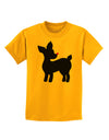 Cute Rudolph Silhouette - Christmas Childrens T-Shirt by TooLoud-Childrens T-Shirt-TooLoud-Gold-X-Small-Davson Sales