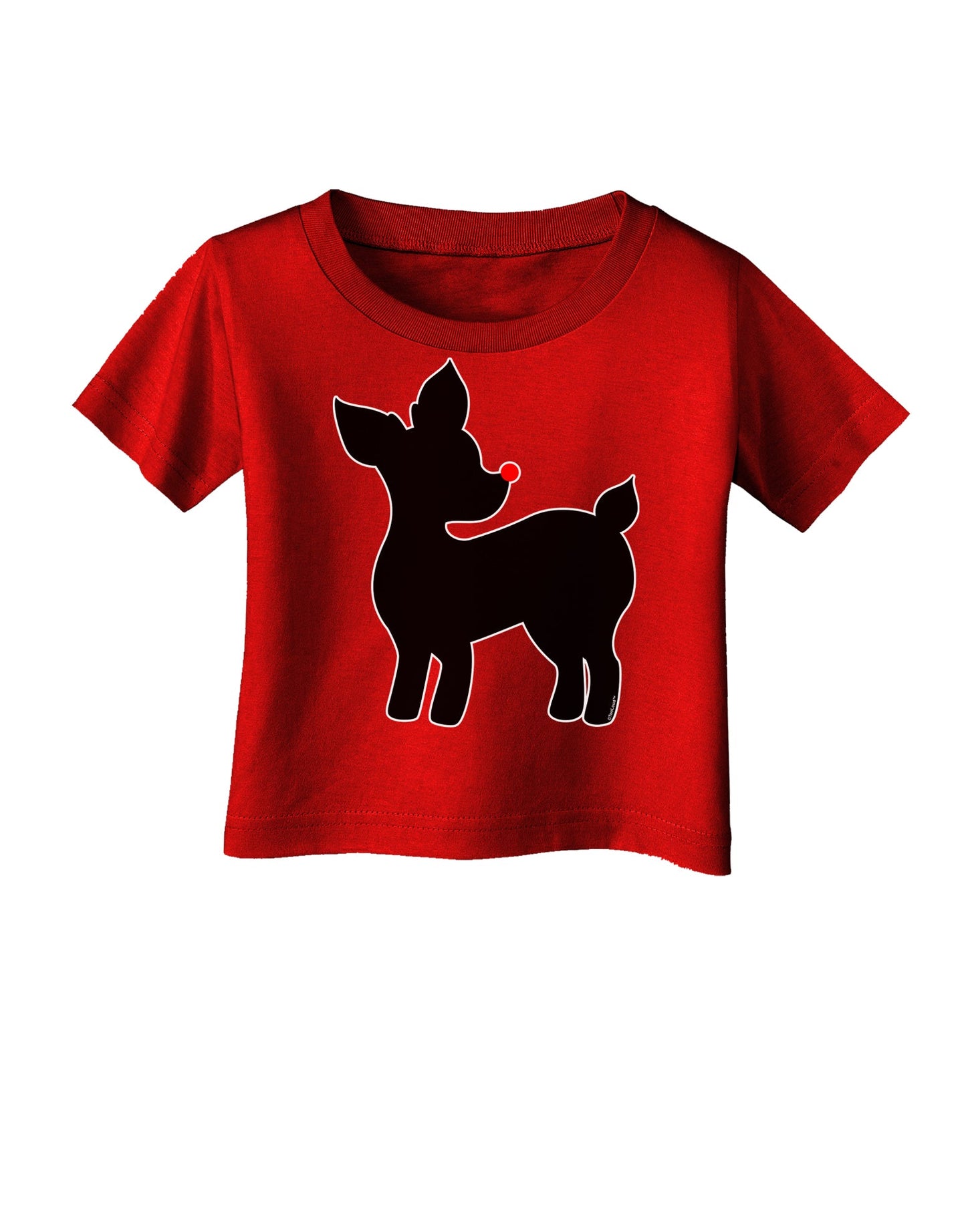 Cute Rudolph Silhouette - Christmas Infant T-Shirt Dark by TooLoud-Infant T-Shirt-TooLoud-Clover-Green-06-Months-Davson Sales