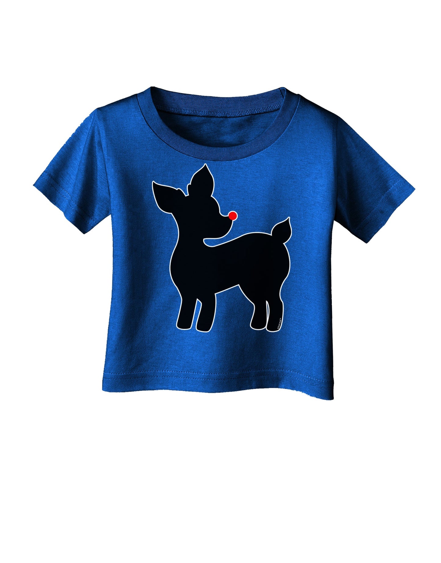 Cute Rudolph Silhouette - Christmas Infant T-Shirt Dark by TooLoud-Infant T-Shirt-TooLoud-Red-06-Months-Davson Sales