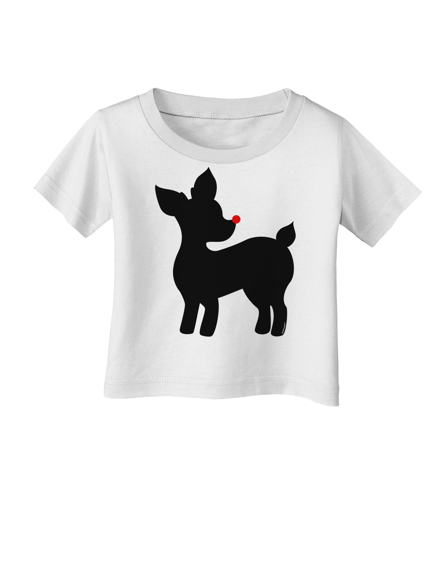Cute Rudolph Silhouette - Christmas Infant T-Shirt by TooLoud-Infant T-Shirt-TooLoud-White-06-Months-Davson Sales