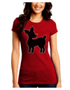 Cute Rudolph Silhouette - Christmas Juniors Crew Dark T-Shirt by TooLoud-T-Shirts Juniors Tops-TooLoud-Red-Juniors Fitted Small-Davson Sales