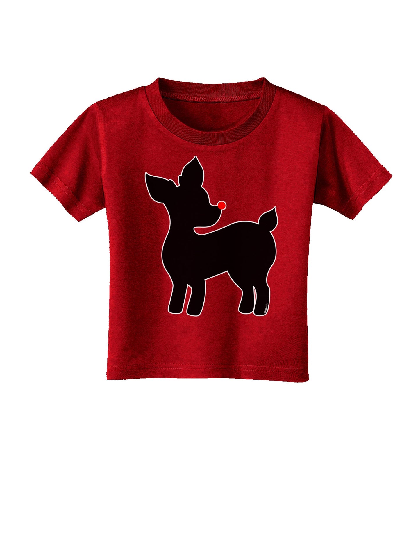 Cute Rudolph Silhouette - Christmas Toddler T-Shirt Dark by TooLoud-Toddler T-Shirt-TooLoud-Clover-Green-2T-Davson Sales