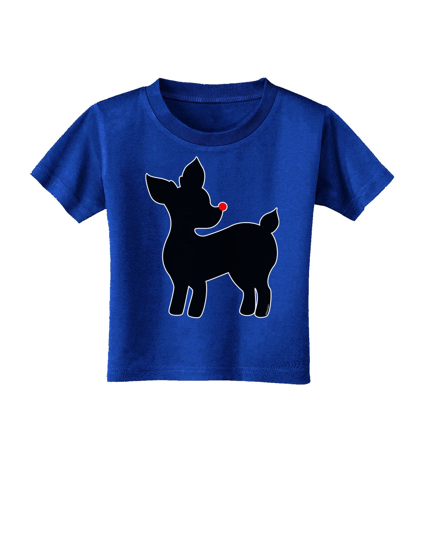Cute Rudolph Silhouette - Christmas Toddler T-Shirt Dark by TooLoud-Toddler T-Shirt-TooLoud-Red-2T-Davson Sales