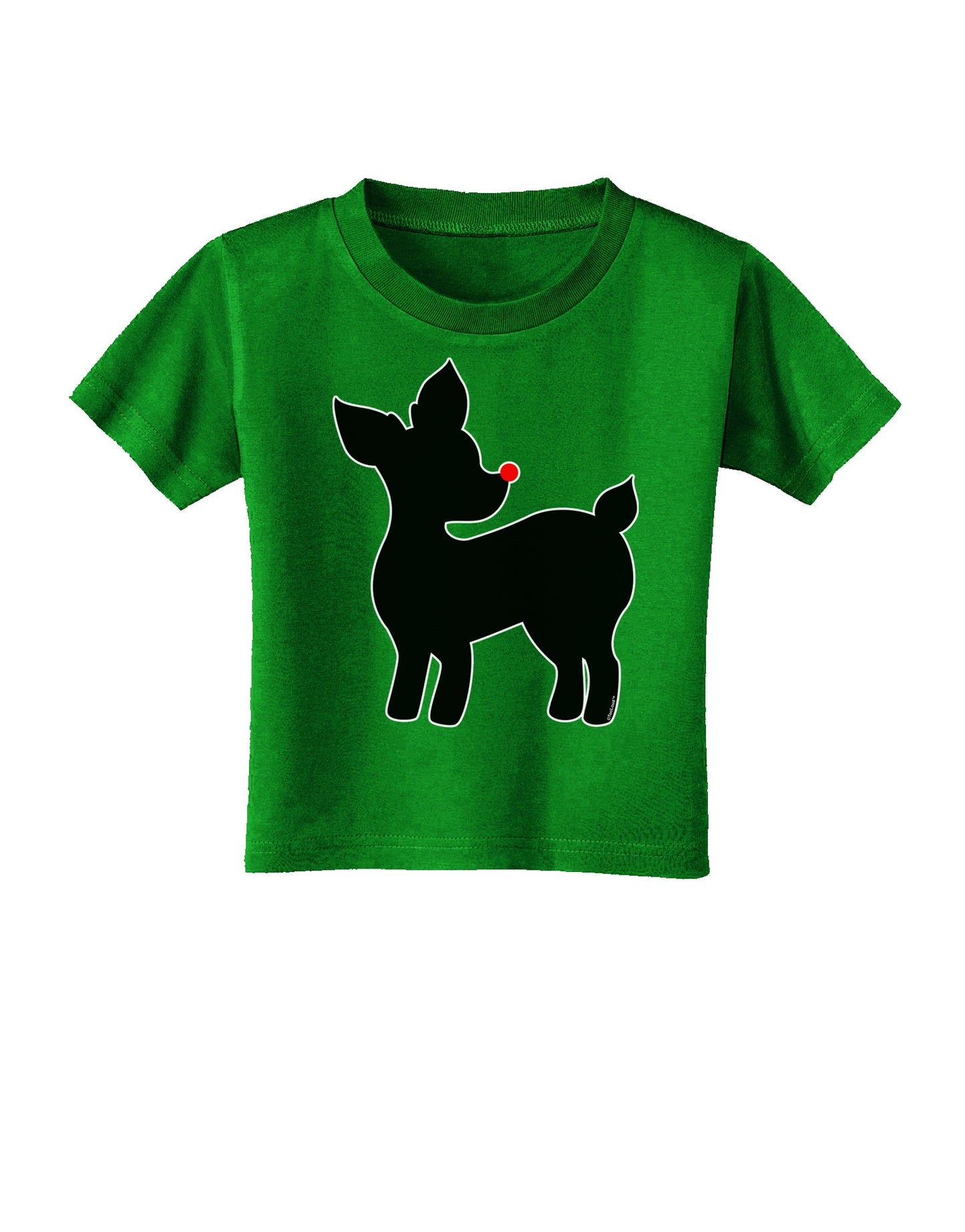 Cute Rudolph Silhouette - Christmas Toddler T-Shirt Dark by TooLoud-Toddler T-Shirt-TooLoud-Royal-Blue-2T-Davson Sales